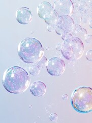 Realistic 3D soap with bubbles and foam, isolated and transparent background for advertising, banners, etc.