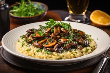 Delicious Creamy Mushroom Risotto with Parmesan and Herbs