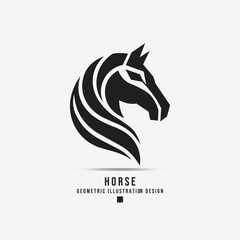 Elegant Horse Head in Geometric Style