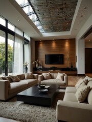 Contemporary living room design.