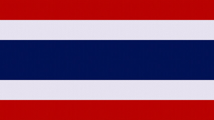 Thai flag art with traditional Thai folk art motifs.