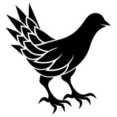 bird foot icon silhouette  on a white background