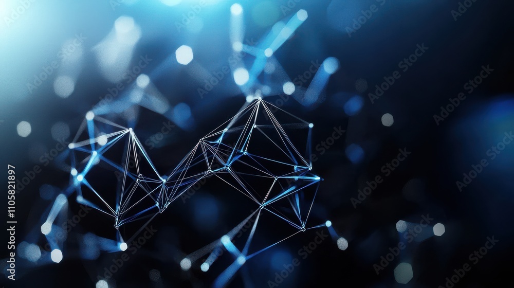 Poster innovative technology network visualization digital space graphic design futuristic environment abst