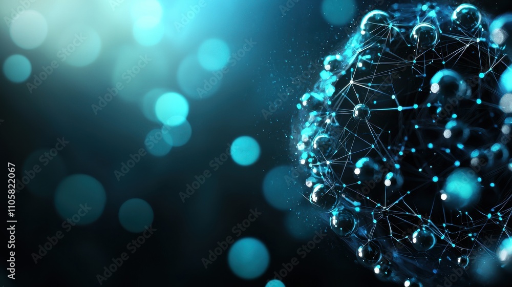 Aufkleber innovative digital network visuals abstract technology concept high-tech environment futuristic styl
