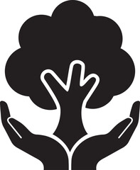 Two hands holding tree icon vector. nature, tree,
oak, garden, ecology, environment, gardening, fruit tree, yard, botanical, joshua, tree, ecology and environment icon