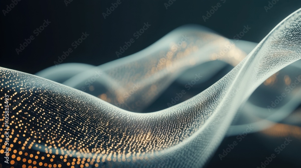 Poster a dynamic visualization of dna connecting with products, symbolizing the uniqueness and precision be