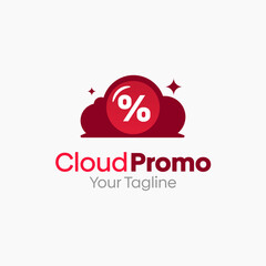 Cloud Promo Logo Design Template. Good for Business, Agency, Community and Organization. 