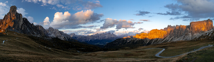 Golden Hours in the Dolomites: A Majestic Fall Landscape