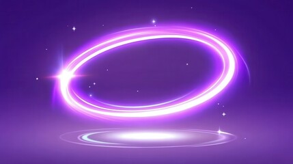 Obraz premium Soft Purple Light Swirl with Sparkles on a Gradient Background for Magical, Fantasy, and Mystic Themes in Digital Art, Design, or Creative Projects