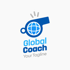 Global Coach Logo Design Template. Good for Business, Agency, Community and Organization. 