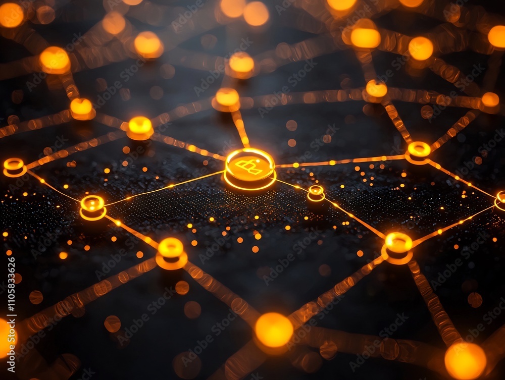 Poster interconnected data nodes driving business analysis and decision making across industries