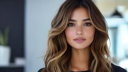 Smiling Professional in Modern Office