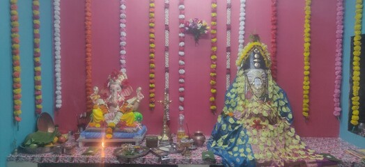 photograph of Lord gauri ganapati Idol, Happy Ganesh Chaturthi.