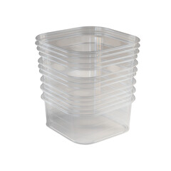 Obraz premium Transparent food containers isolated. PNG transparent.