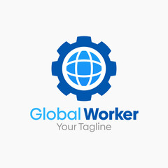 Global Worker Logo Design Template. Good for Business, Agency, Community and Organization. 