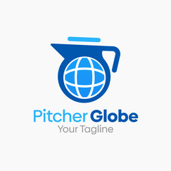Pitcher Globe Logo Design Template. Good for Business, Agency, Community and Organization. 