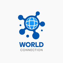 World Connection Logo Design Template. Good for Business, Agency, Community and Organization. 