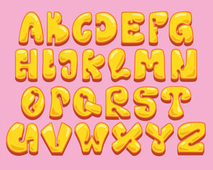 60s font shaped alphabet set