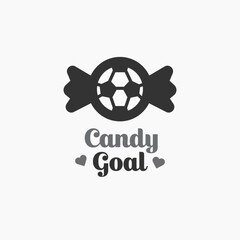 Obraz premium Candy Goal Logo Design Template. Good for Business, Agency, Community and Organization. 