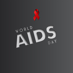 World AIDS Day design concept. poster, banner, greeting card etc