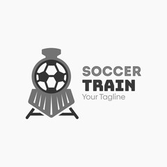 Soccer Train Logo Design Template. Good for Business, Agency, Community and Organization. 