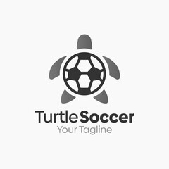 Obraz premium Turtle Soccer Logo Design Template. Good for Business, Agency, Community and Organization. 