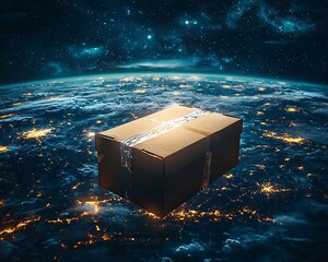 Floating Parcel Box in Interplanetary Delivery and Space Logistics Concept
