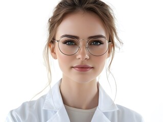 Half make-up photo of a scientific researcher