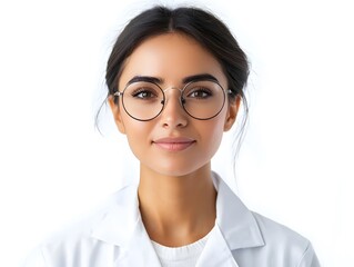 Half make-up photo of a scientific researcher