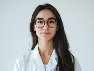Half make-up photo of a scientific researcher