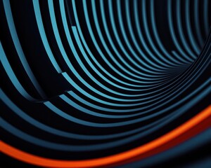 Visual sound rhythm, hypnotic patterns, 3D illustration