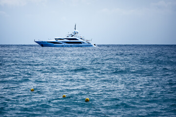 Luxury Yacht on Serene Ocean Scene