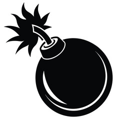 High-Quality Flaming Bomb Clipart - Perfect for Graphic Design Projects