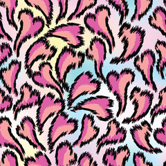 Leopard love seamless pattern suitable for background, fabric, wrapping, wallpaper etc.