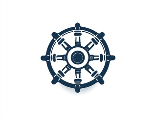 Obraz premium Here's a suggested and keyword list for your stock photo.. Nautical Ship Wheel Icon.