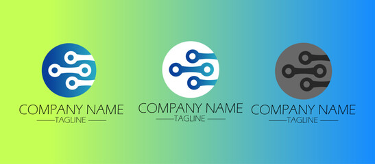 Technology logo in gradient style