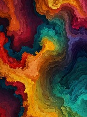 Creative abstract texture with colorful layers.