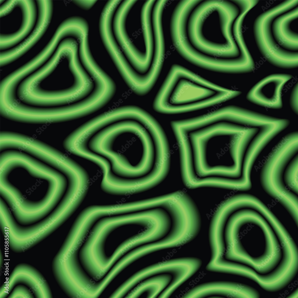 Poster psychedelic wavy abstract seamless pattern textures