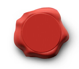 Blank red sealed badge