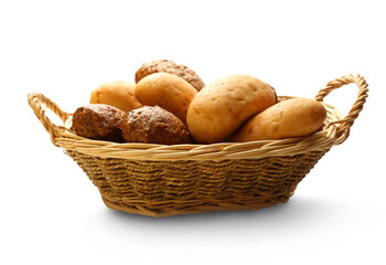 White and brown buns