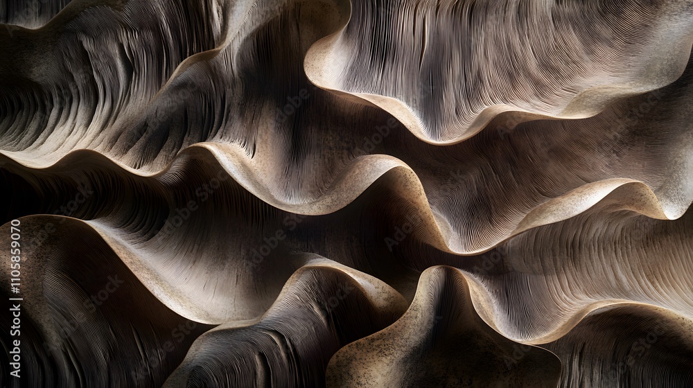 Poster abstract brown wave pattern texture design