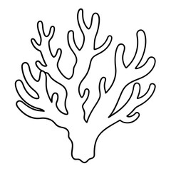 Coral on White: Vector Illustration