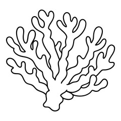 Coral on White: Vector Illustration