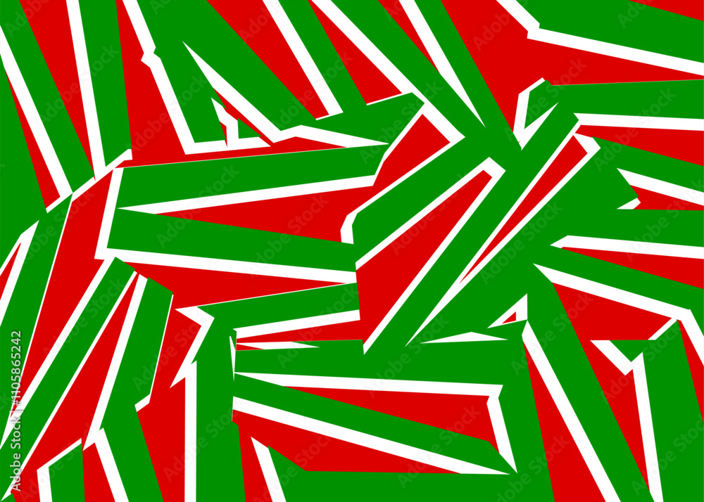Poster abstract background with irregular stripe and zigzag line pattern