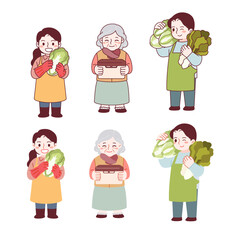 K-food, kimchi, kimchi making, traditional food, housewives, sharing, volunteering, winter, stored food, fermented food, neighborhood,