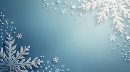 Elegant Blue and Gold Snowflake Background - Perfect for Holiday Cards, Winter Themes, and Festive Invitations