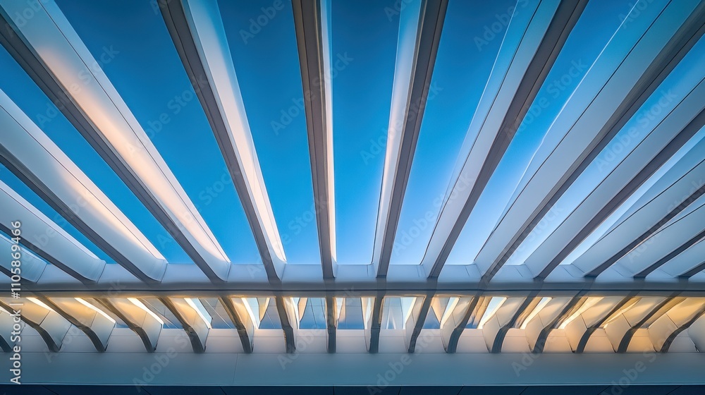 Poster modern architectural structure skylight design
