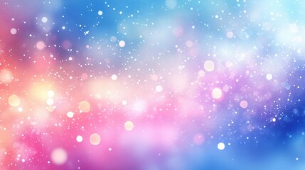 A vibrant abstract background with a blend of blue, pink, and white hues, featuring soft bokeh effects and a dreamy atmosphere.