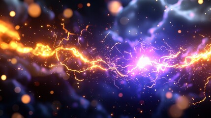 Dynamic Energy Wave with Vibrant Colors and Abstract Background