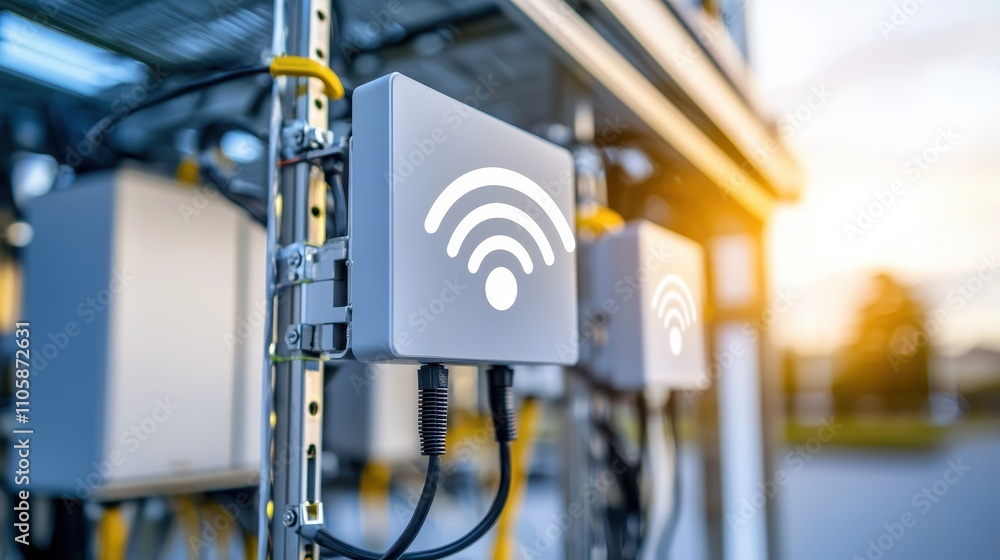 Poster wireless communication device on outdoor network infrastructure